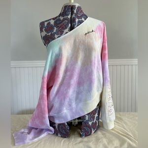 PINK Victoria’s Secret off the shoulder sweatshirt NWT XL